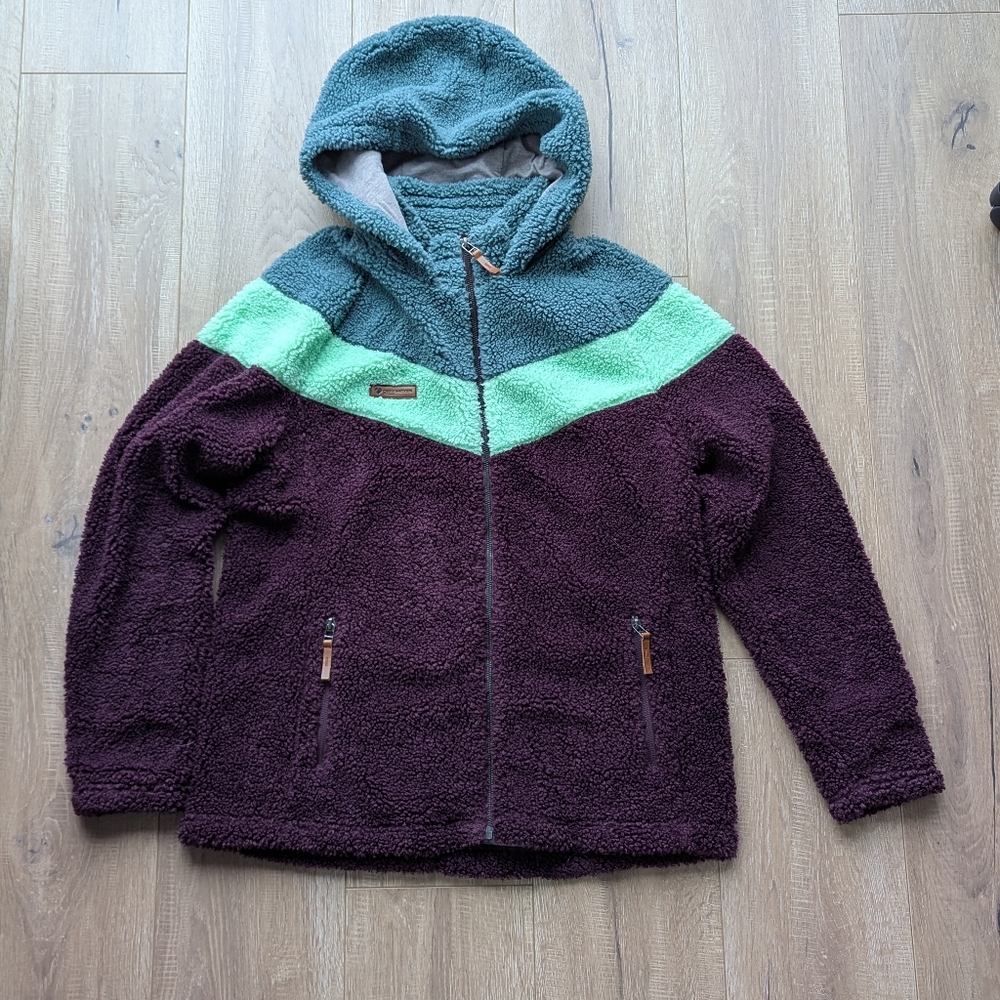 Obermeyer Green and Purple Teddy Jacket